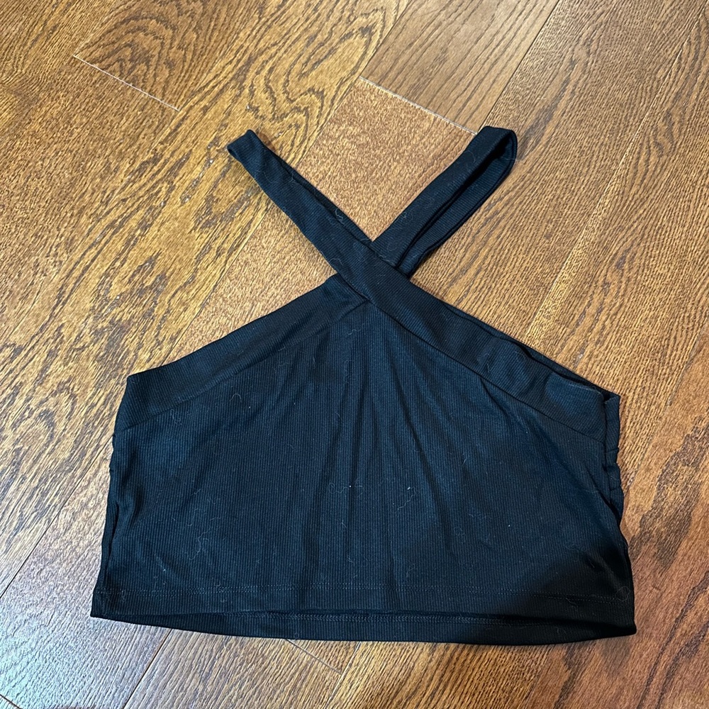 Unworn black crop top
